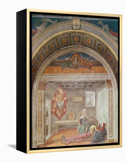 Saint Fina's Vision of Saint Gregory, before 1485-Domenico Ghirlandaio-Framed Premier Image Canvas