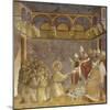 Saint Francis and Friars Receiving Franciscan Rule from Pope-Giotto-Mounted Art Print