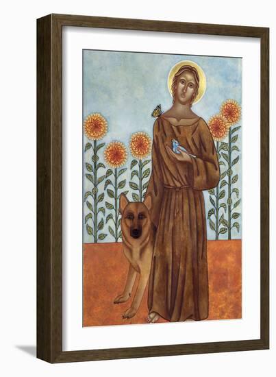 Saint Francis and the Wolf of Gubbio-Jodi Simmons-Framed Giclee Print