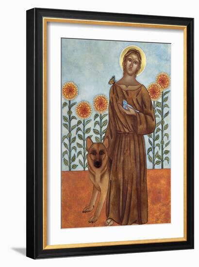 Saint Francis and the Wolf of Gubbio-Jodi Simmons-Framed Giclee Print