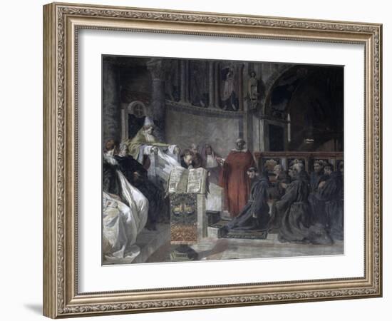 Saint Francis Before Pope Innocent the Third-Vittorio Emanuele Bressanin-Framed Giclee Print