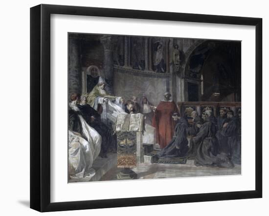 Saint Francis Before Pope Innocent the Third-Vittorio Emanuele Bressanin-Framed Giclee Print