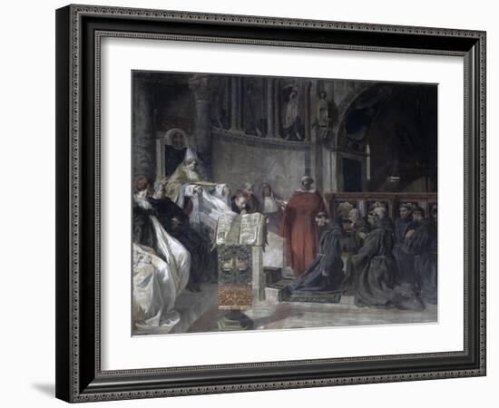 Saint Francis Before Pope Innocent the Third-Vittorio Emanuele Bressanin-Framed Giclee Print