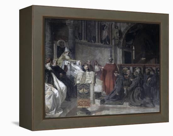 Saint Francis Before Pope Innocent the Third-Vittorio Emanuele Bressanin-Framed Premier Image Canvas