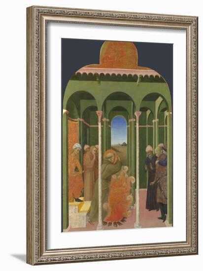 Saint Francis before the Sultan, 1437-1444-Sassetta-Framed Giclee Print