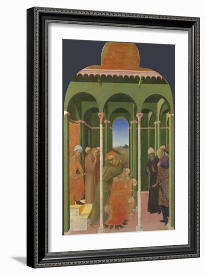 Saint Francis before the Sultan, 1437-1444-Sassetta-Framed Giclee Print