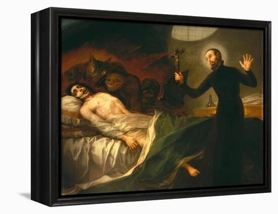 Saint Francis Borgia Tending a Dying Man-Francisco de Goya-Framed Premier Image Canvas