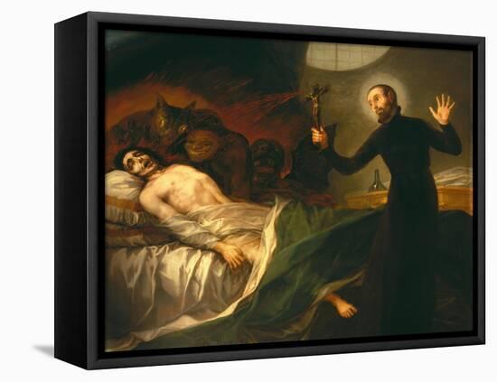 Saint Francis Borgia Tending a Dying Man-Francisco de Goya-Framed Premier Image Canvas