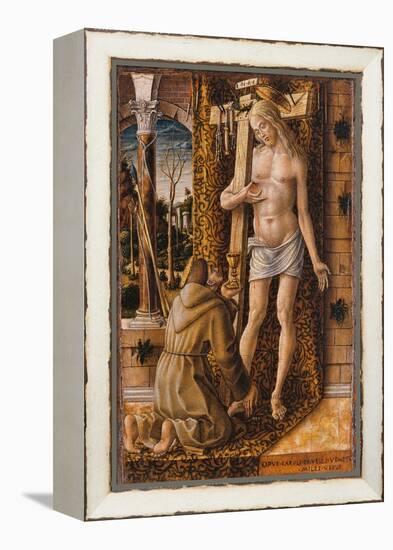 Saint Francis Catches the Blood of Christ from the Wounds, 1480-1490-Carlo Crivelli-Framed Premier Image Canvas