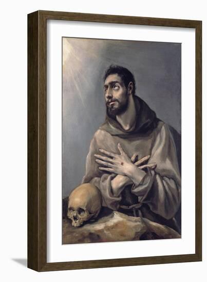 Saint Francis in Ecstasy, C. 1580-El Greco-Framed Giclee Print