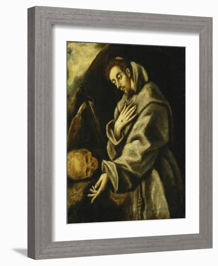 Saint Francis in Meditation-El Greco-Framed Giclee Print