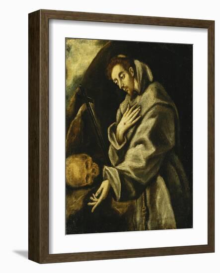 Saint Francis in Meditation-El Greco-Framed Giclee Print