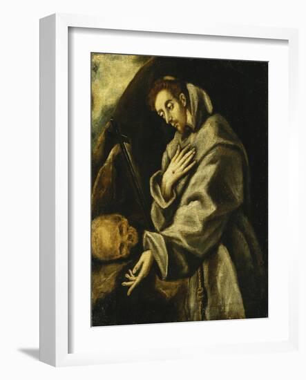 Saint Francis in Meditation-El Greco-Framed Giclee Print