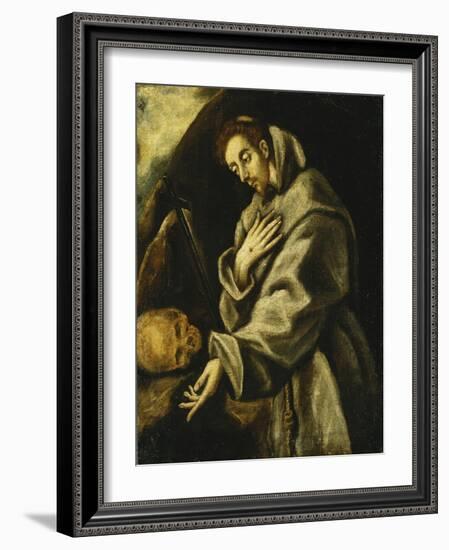 Saint Francis in Meditation-El Greco-Framed Giclee Print