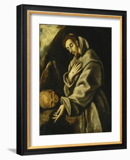 Saint Francis in Meditation-El Greco-Framed Giclee Print