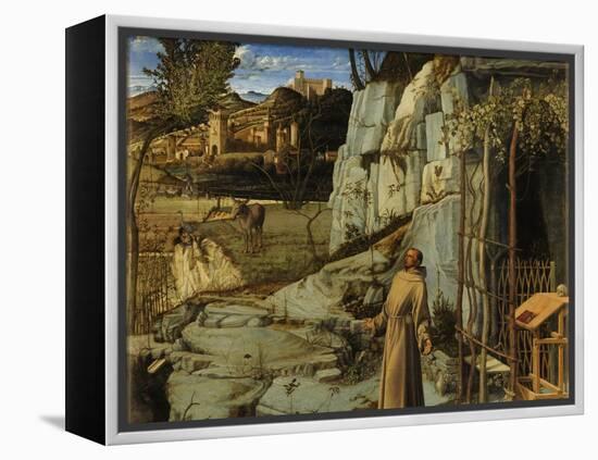Saint Francis in the Desert, C. 1480-Giovanni Bellini-Framed Premier Image Canvas