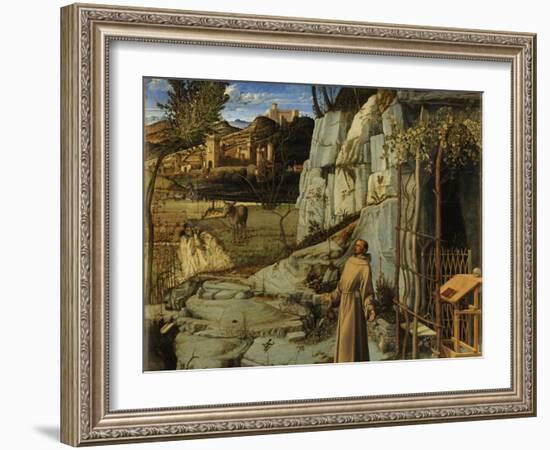 Saint Francis in the Desert, C. 1480-Giovanni Bellini-Framed Giclee Print
