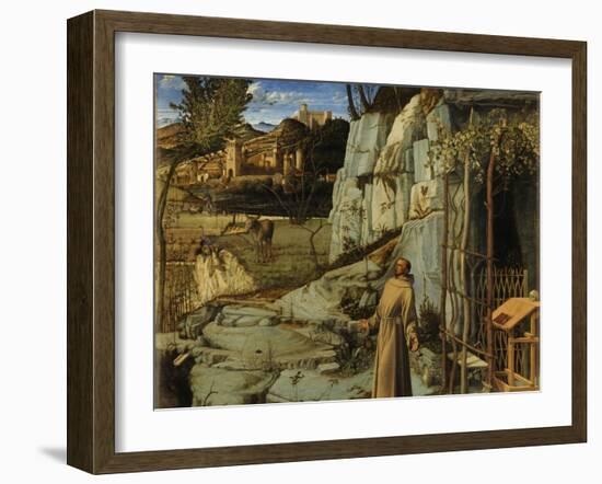 Saint Francis in the Desert, C. 1480-Giovanni Bellini-Framed Giclee Print