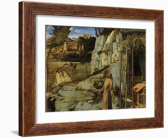 Saint Francis in the Desert, C. 1480-Giovanni Bellini-Framed Giclee Print