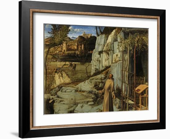 Saint Francis in the Desert, C. 1480-Giovanni Bellini-Framed Giclee Print