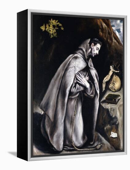 Saint Francis Kneeling in Meditation-El Greco-Framed Premier Image Canvas