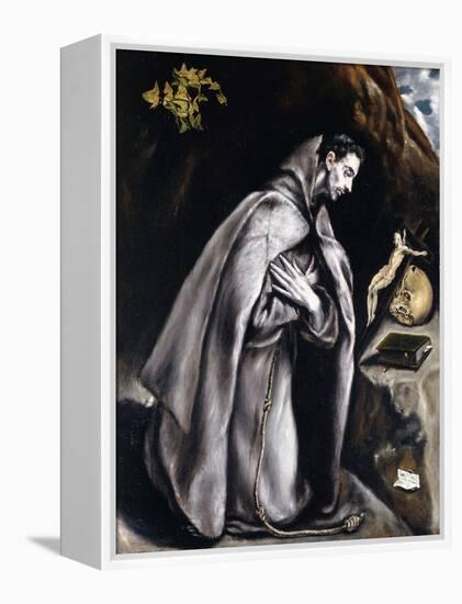 Saint Francis Kneeling in Meditation-El Greco-Framed Premier Image Canvas