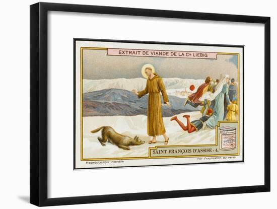Saint Francis of Assisi Befriends the Wolf of Gubbio-null-Framed Art Print