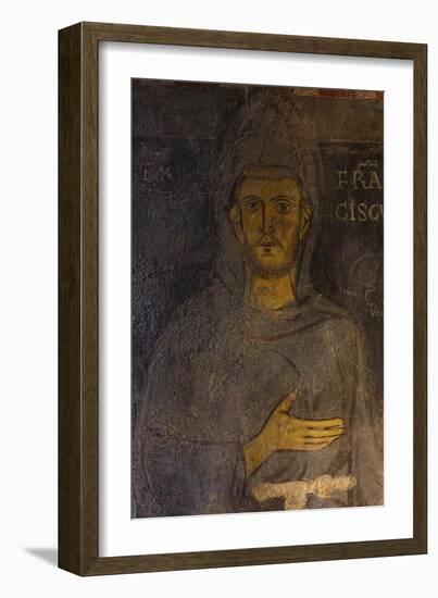 Saint Francis of Assisi (Detail of His Oldest Portrai), 13th Century-null-Framed Giclee Print