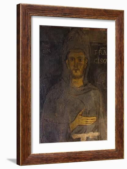 Saint Francis of Assisi (Detail of His Oldest Portrai), 13th Century-null-Framed Giclee Print