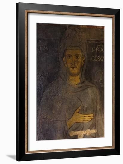 Saint Francis of Assisi (Detail of His Oldest Portrai), 13th Century-null-Framed Giclee Print