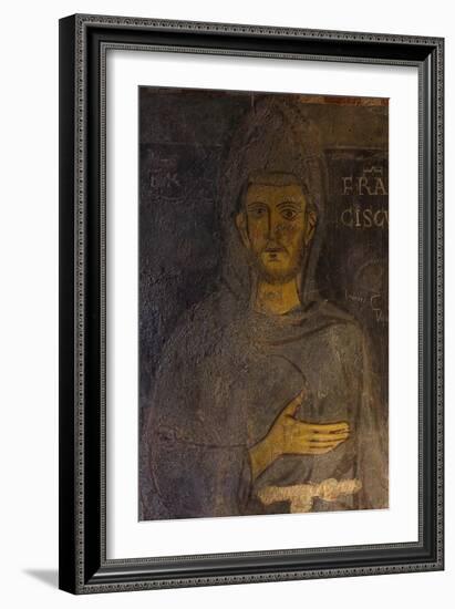Saint Francis of Assisi (Detail of His Oldest Portrai), 13th Century-null-Framed Giclee Print