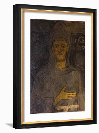 Saint Francis of Assisi (Detail of His Oldest Portrai), 13th Century-null-Framed Giclee Print