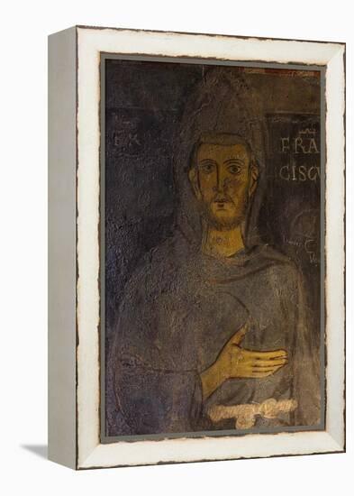 Saint Francis of Assisi (Detail of His Oldest Portrai), 13th Century-null-Framed Premier Image Canvas