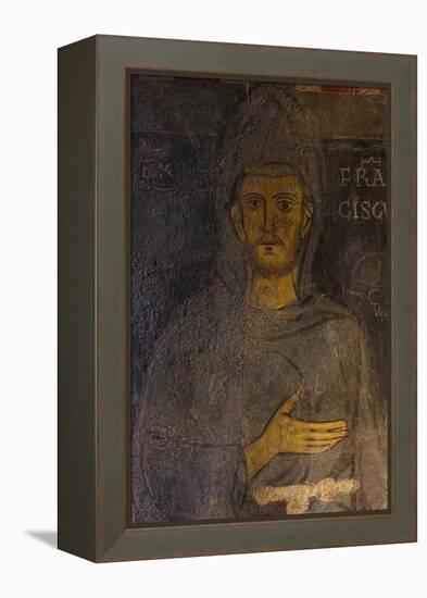 Saint Francis of Assisi (Detail of His Oldest Portrai), 13th Century-null-Framed Premier Image Canvas