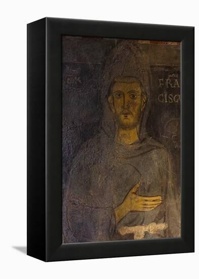 Saint Francis of Assisi (Detail of His Oldest Portrai), 13th Century-null-Framed Premier Image Canvas