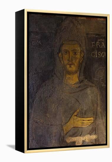 Saint Francis of Assisi (Detail of His Oldest Portrai), 13th Century-null-Framed Premier Image Canvas