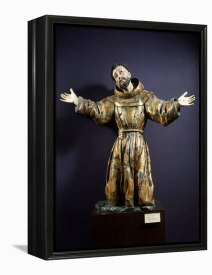 Saint Francis of Assisi in Ecstasy, Painted and Gilded Wood, 17th century Mexican-null-Framed Premier Image Canvas