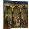 Saint Francis of Assisi preaches to Pope Honorius III-Giotto di Bondone-Mounted Giclee Print