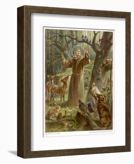 Saint Francis of Assisi, Preaching to the Animals-Hans Stubenrauch-Framed Photographic Print