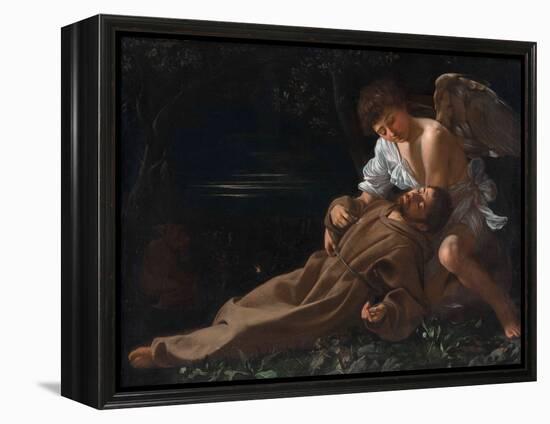 Saint Francis of Assisi Receiving the Stigma, 1591-1592 (Painting)-Michelangelo Merisi da Caravaggio-Framed Premier Image Canvas