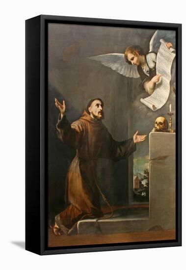 Saint Francis Receives the Stigmata, First Third of 17th C-José de Ribera-Framed Premier Image Canvas