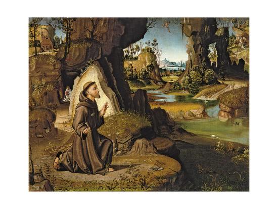 Image result for Saint Francis receiving the Stigmata. Artist: Pirri, Antonio (active ca 1500-1550)