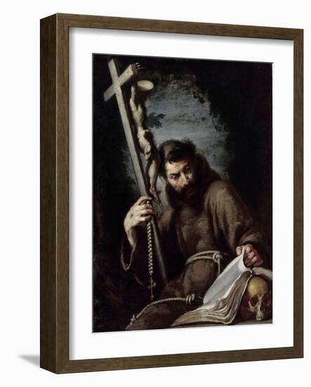 Saint Francois (1182-1226) - Saint Francis Par Strozzi, Bernardo (1581-1644). Oil on Canvas, Size :-Bernardo Strozzi-Framed Giclee Print