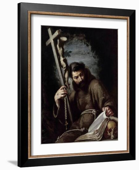 Saint Francois (1182-1226) - Saint Francis Par Strozzi, Bernardo (1581-1644). Oil on Canvas, Size :-Bernardo Strozzi-Framed Giclee Print