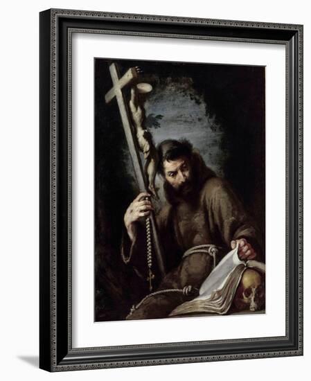 Saint Francois (1182-1226) - Saint Francis Par Strozzi, Bernardo (1581-1644). Oil on Canvas, Size :-Bernardo Strozzi-Framed Giclee Print