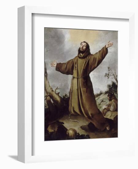 Saint François d'Assise recevant les stigmates-Bartolome Esteban Murillo-Framed Giclee Print