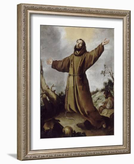 Saint François d'Assise recevant les stigmates-Bartolome Esteban Murillo-Framed Giclee Print