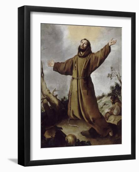 Saint François d'Assise recevant les stigmates-Bartolome Esteban Murillo-Framed Giclee Print