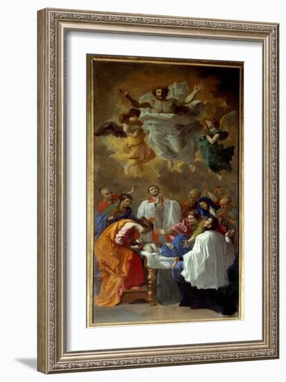 Saint Francois Xavier Reminding to Life the Daughter of a Resident of Cangoxima in Japan (Oil on Ca-Nicolas Poussin-Framed Giclee Print