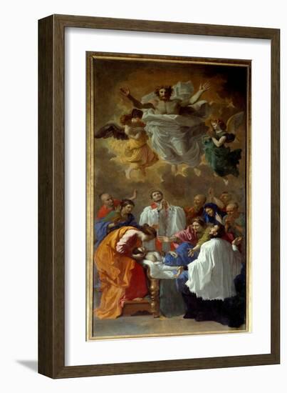Saint Francois Xavier Reminding to Life the Daughter of a Resident of Cangoxima in Japan (Oil on Ca-Nicolas Poussin-Framed Giclee Print